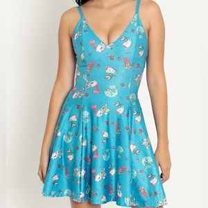 Blackmilk “HAVE A MERMAZING CHRISTMAS MINI STRAPPY DRESS” SIZE Large L NWT Xmas